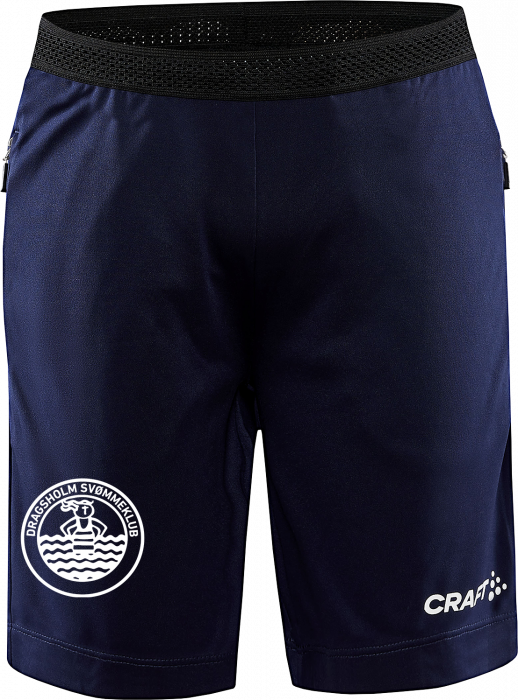 Craft - Dragsholm Svømmeklub Shorts W. Pockets Kids - Azul-marinho & preto